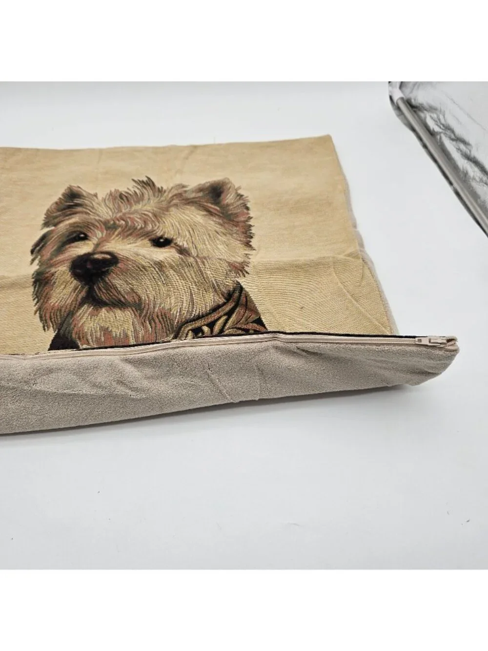 Thierry Poncelet Woven Tapestry Pillow Cover West Highland Terrier Westie 18